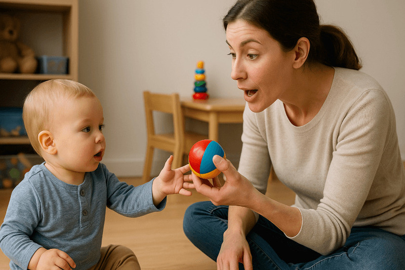 Речь малыша связана напрямую с потребностью здесь и сейчас: «дай», «хочу»